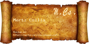 Mertz Csilla névjegykártya