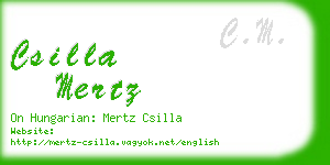 csilla mertz business card